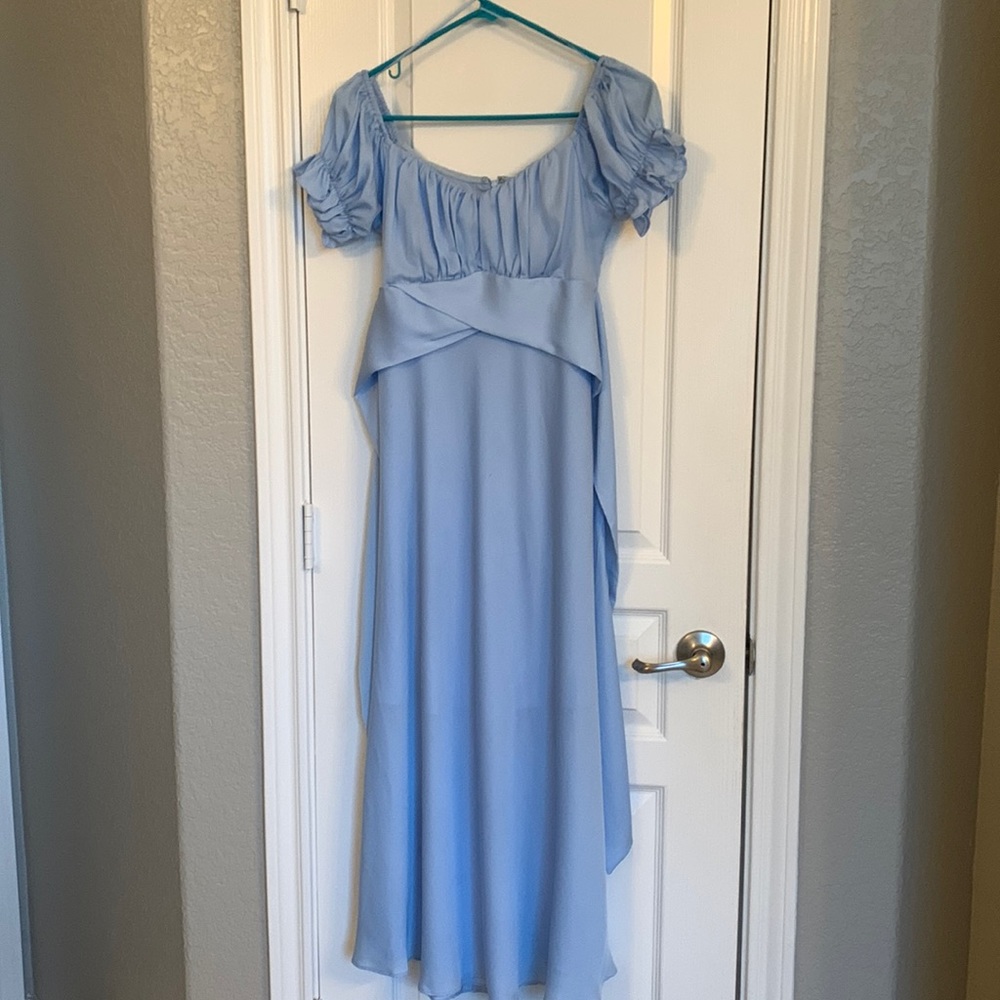 Periwinkle dressy flowy dress